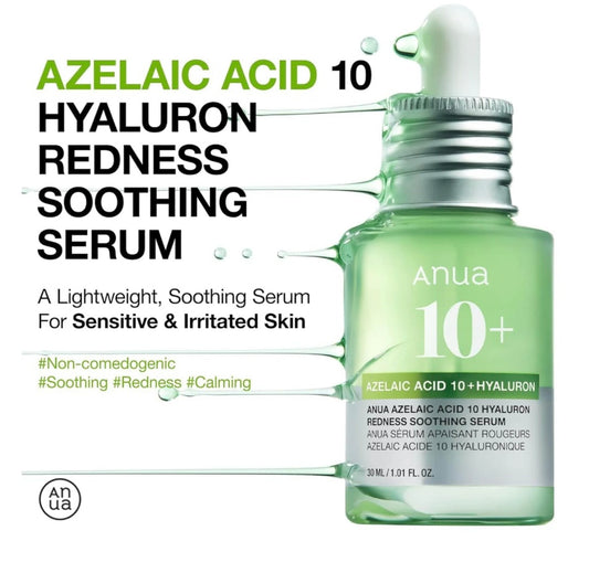 ANUA Azelaic Acid + PDRN Hyaluronic Acid Duo: Redness Relief for Plump, Calm Skin + Hydration