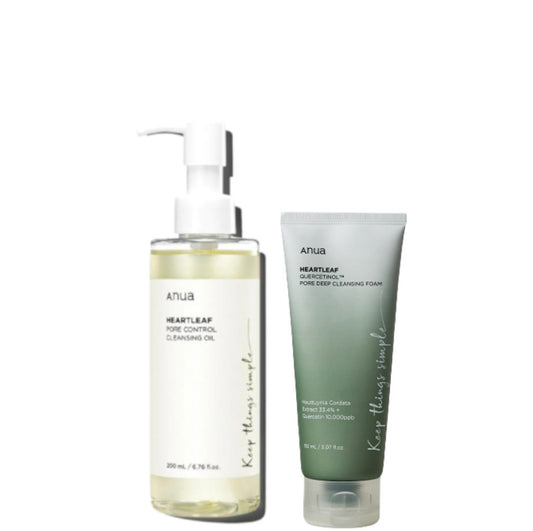 ANUA Heartleaf Cleansing Duo Set (Cleansing Oil + Cleanser)