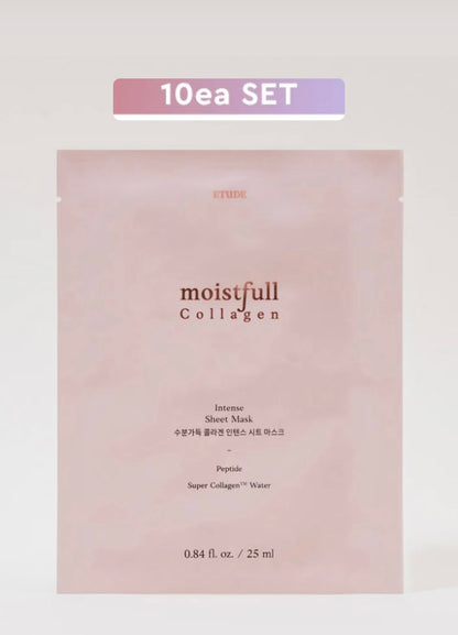 ETUDE - Moistfull Collagen Intense Sheet Mask [10Pcs SET]
 *Bundle Pack Promotion*