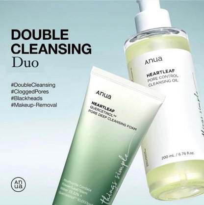 ANUA Heartleaf Cleansing Duo Set (Cleansing Oil + Cleanser)