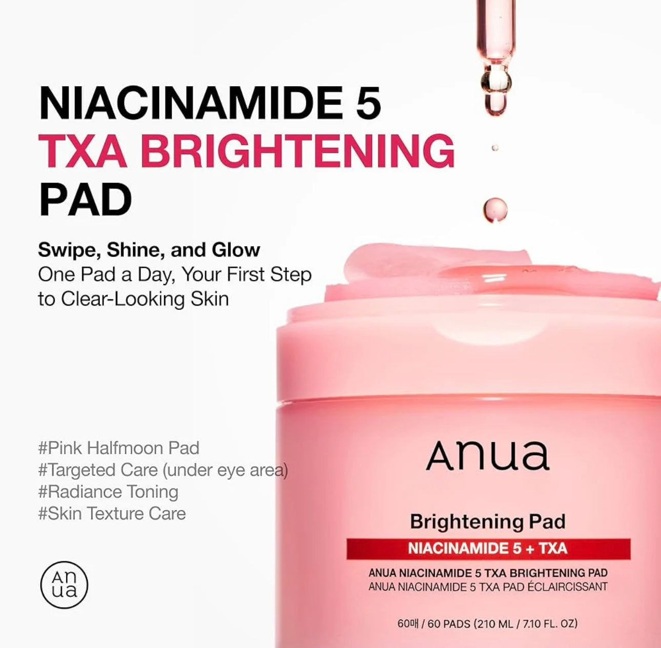 ANUA Niacinamide 5 TXA Brightening Pad 210ml (60pads)