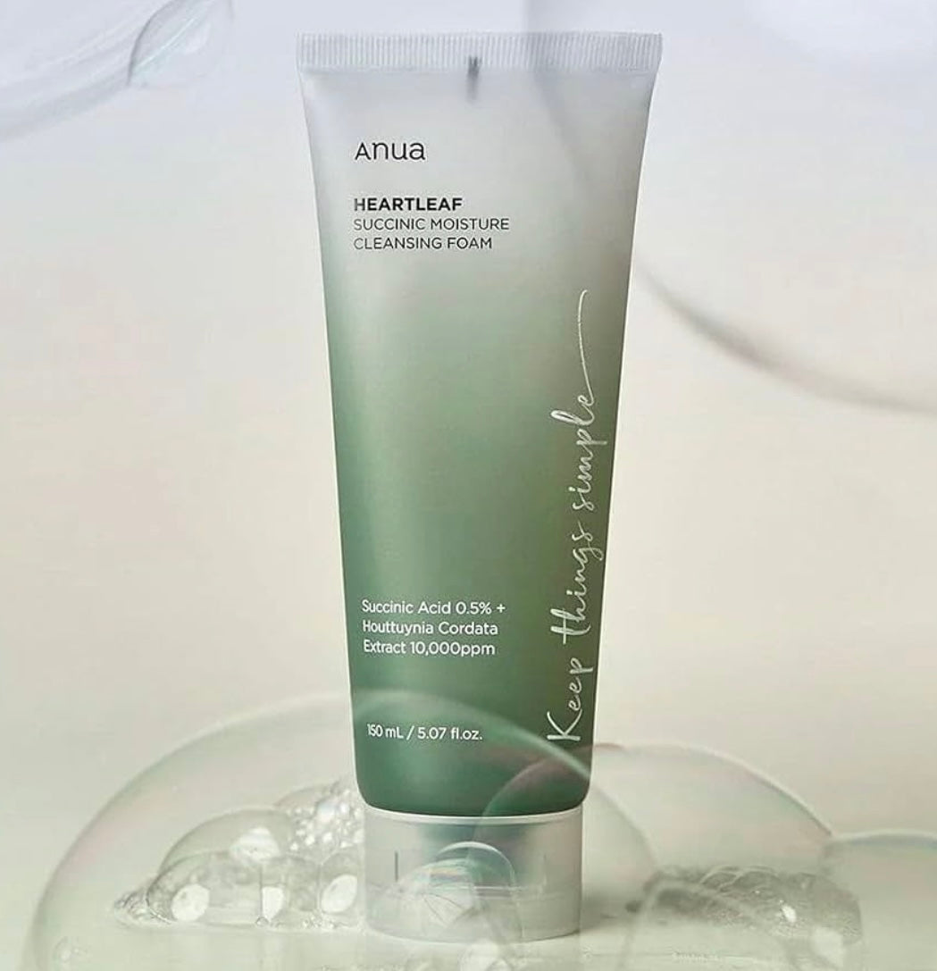 ANUA Heartleaf Succinic Moisture Cleansing Foam (150ml)