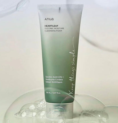 ANUA Heartleaf Succinic Moisture Cleansing Foam (150ml)