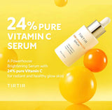 Glass dropper bottle of TIR TIR Vitamin C24 serum against a clean background