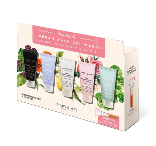 Mary & May Vegan Wash Off Mask Mini Gift Set box presentation