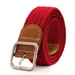 Unisex Canvas Woven Belt w Pin Buckle