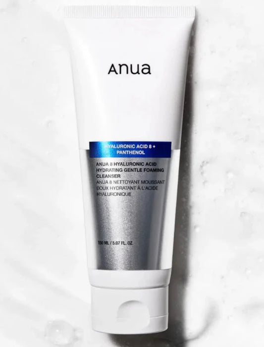 Anua gentle foaming cleanser for a daily hydrating skincare routine