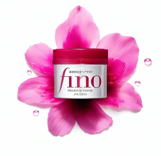 Shiseido Fino Premium Touch Hair Mask 230g — front packaging shot on floral background