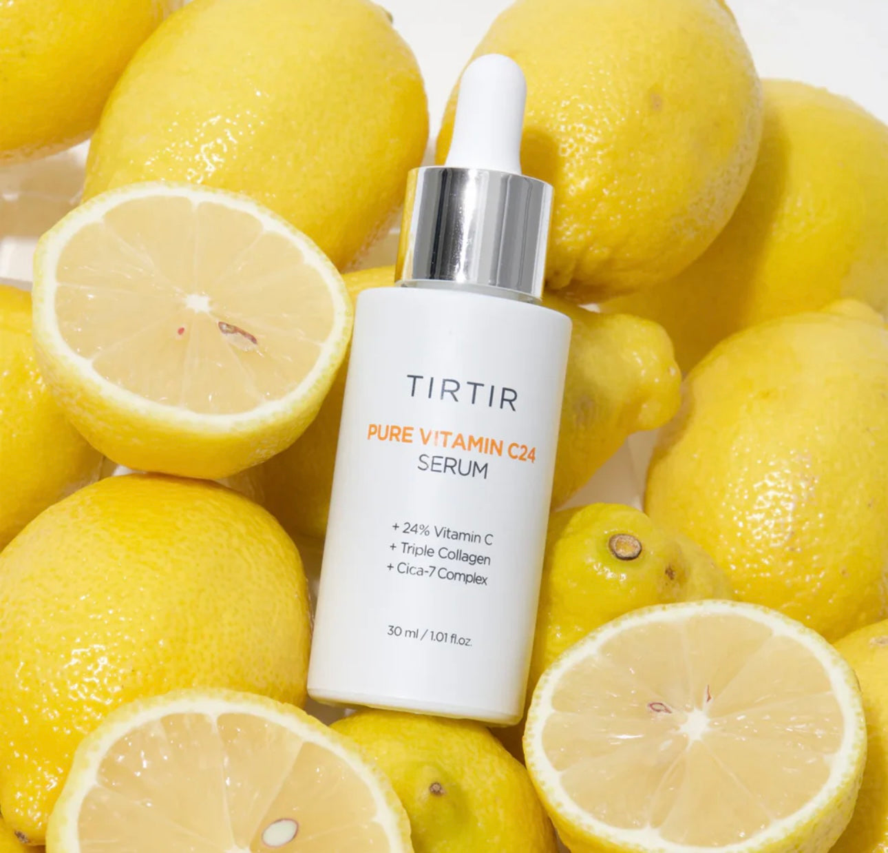 TIR TIR Pure Vitamin C24 Serum bottle in box, a powerful antioxidant serum for bright skin.