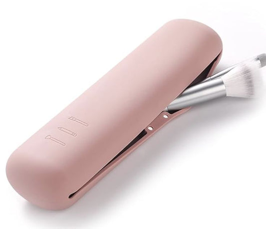Travel Make Up Brush Holder Silicon (Pink x 1pc) *with minimum purchase of $250 & above (nett purchase exclude tax.)