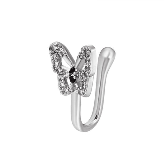 U Shaped Diamond Studed Copper Nose Clip (Non Pierced)