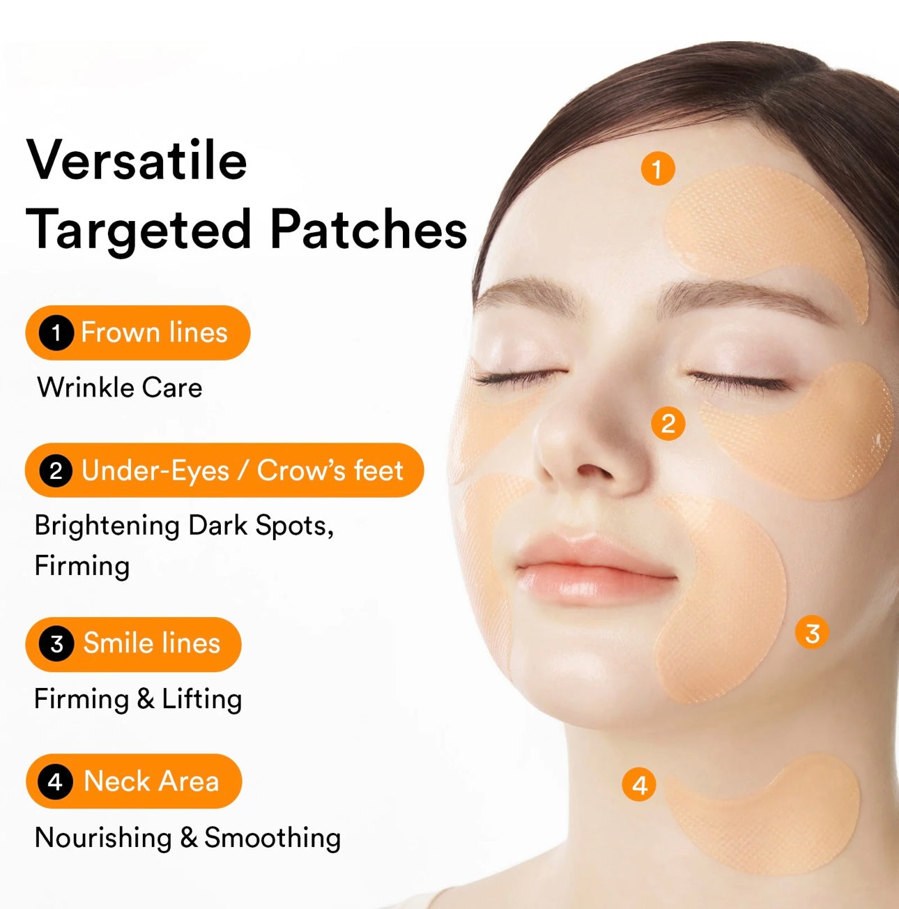 Step by step skincare routine with Abib Glutathione Kojic Acid Eye Patch Jelly placed under both eyes for cooling relief