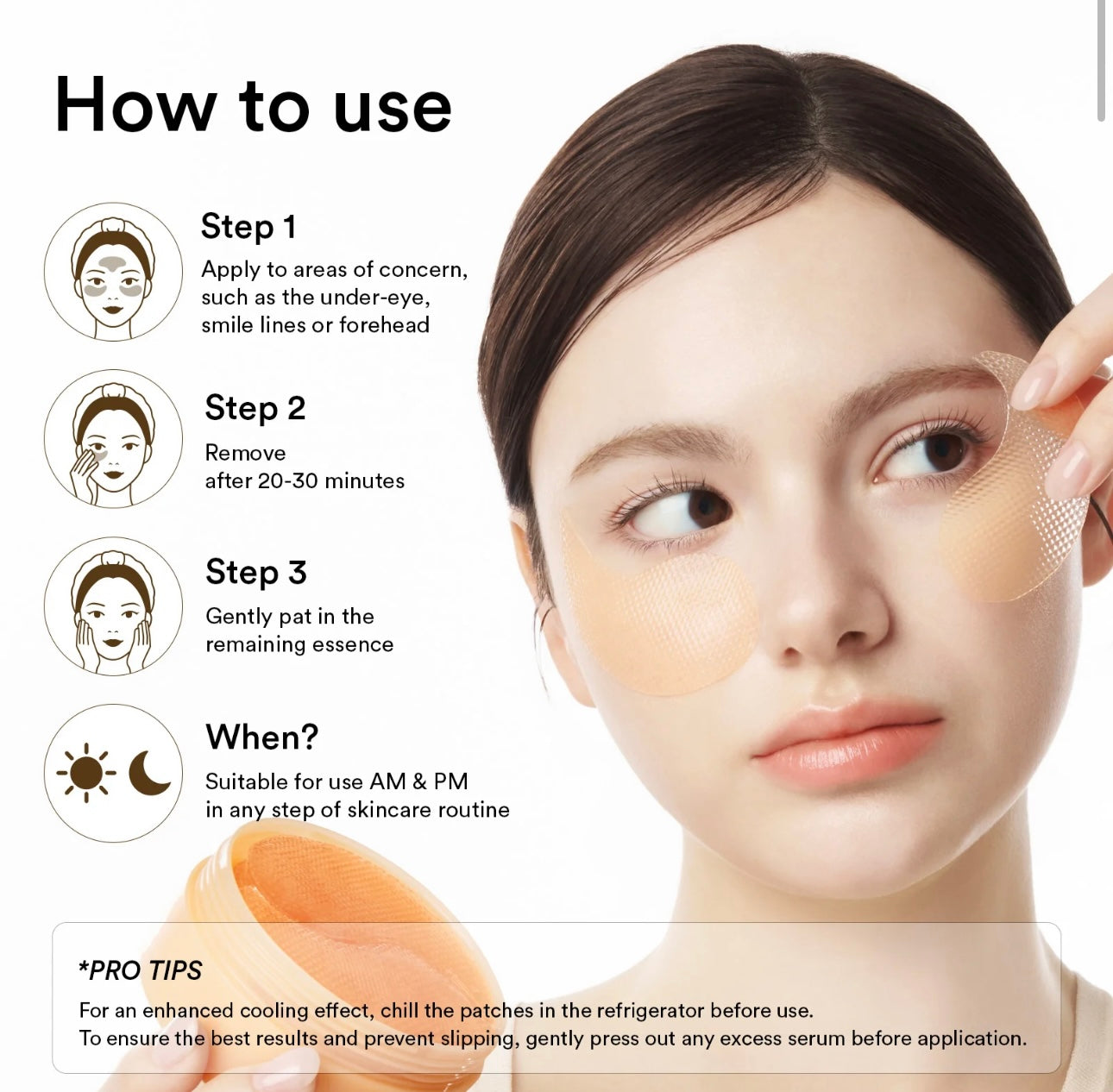 Close up of serum infused in Abib Glutathione Kojic Eye Patch Vita Jelly – rich in Niacinamide and Vitamin C complex