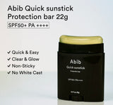 Close up of Abib Quick Sunstick texture showing clear, non-sticky balm formula for face.