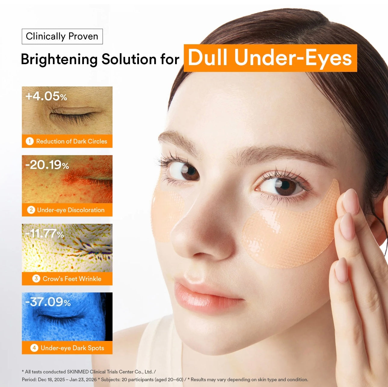 Applying Abib Glutathione Kojic Acid Eye Patch Vita Jelly on under-eye area for cooling brightening care