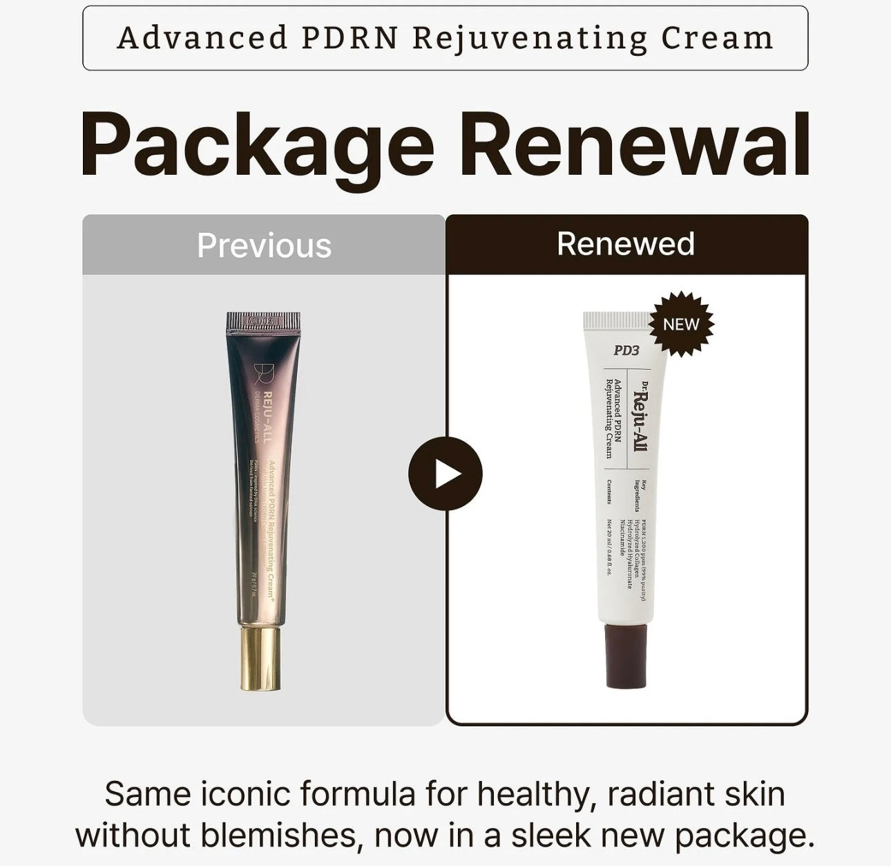Model showcasing dewy, radiant skin texture results from using Dr. Reju All Advanced Rejuvenating Cream.