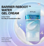 Lightweight water gel cream texture of Anua Barrier Reboot moisturizer for oily and combination skin