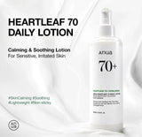 Lightweight texture of Anua Heartleaf 70% Daily Lotion on fingertips.