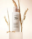 Anua Rice 70 Intensive Moisturizing Milk bottle with dropper, featuring 70% Rice Bran Water for deep hydration.