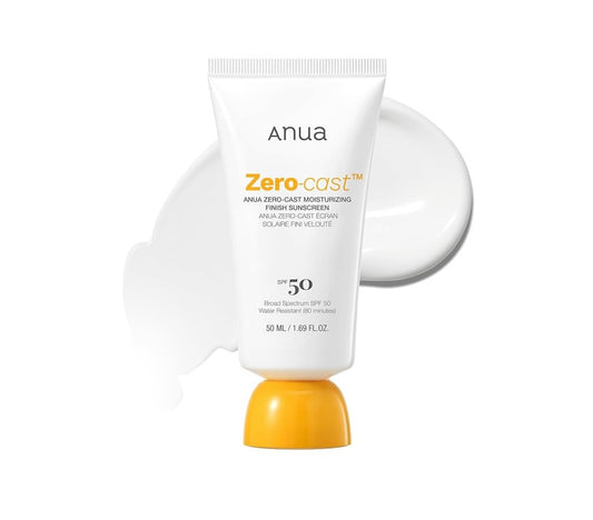 Front view of Anua Zero-Cast Moisturizing Finish Sunscreen