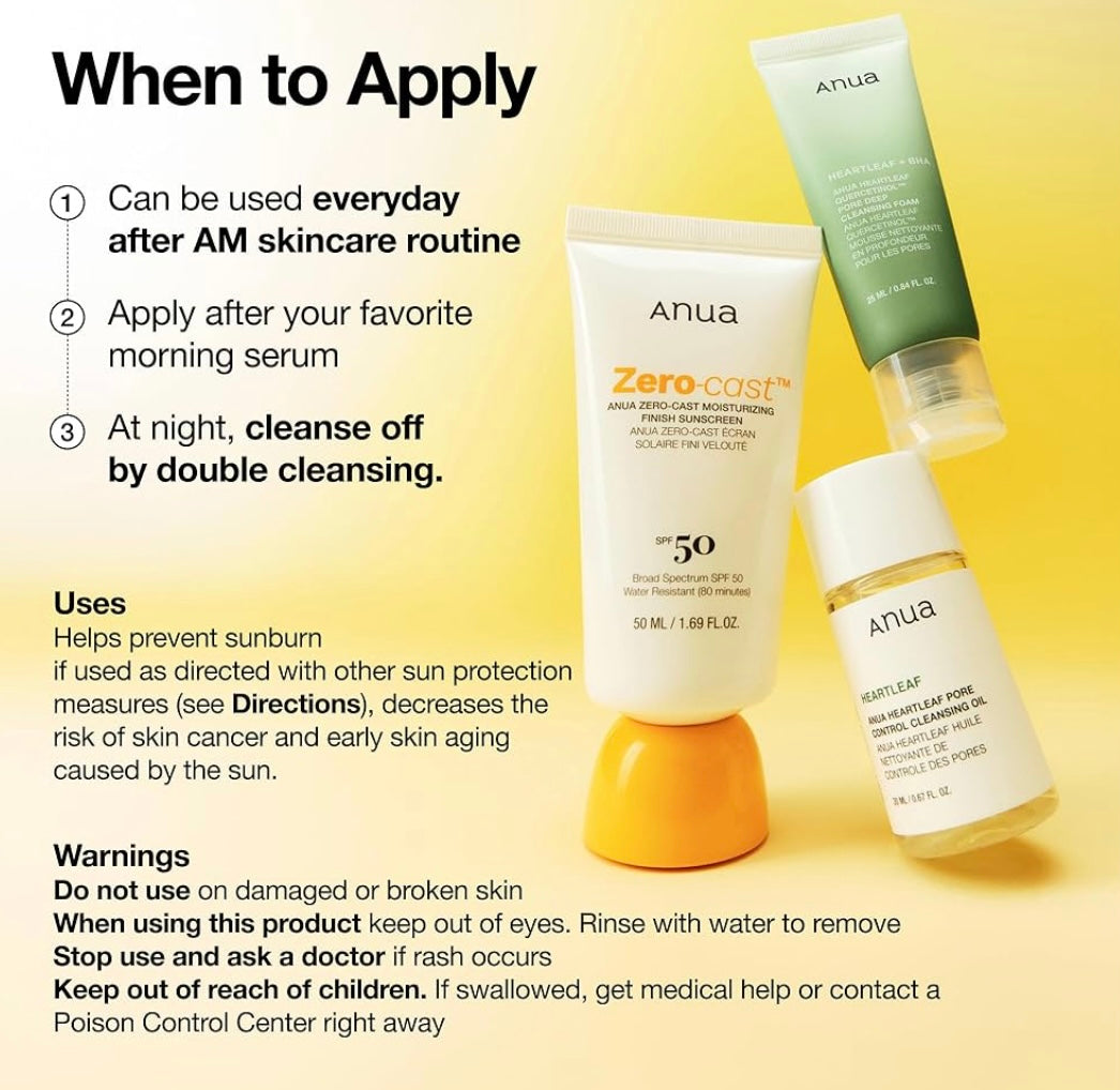 Hydrating formula of Anua sunscreen that supports moisture barrier