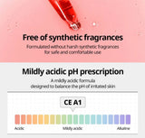 Applying VT Cosmetics Azelic A1 calming ampoule on face for redness relief and hydration.