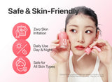 Woman gently patting Numbuzin No.3 bifida bakuchiol zero pore serum onto cheeks for pore refinement