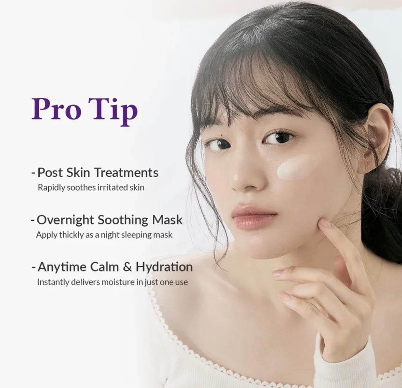 Woman applying the hydrating Dr. Althea PDRN Reju 5000 cream