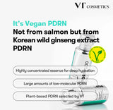 Gently patting the VT Cosmetics PDRN essence onto skin for better absorption.