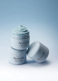 Arencia Fresh Royal Blue Hyssop Rice Mochi Cleanser tube on a clean bathroom shelf.