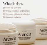 Arencia rice mucin glow overnight serum 30 in its outer box, sealed and perfect for gifting.