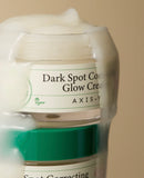 AXIS-Y Dark Spot Correcting Glow Cream ingredients list featuring 5% Niacinamide and Alpha-Arbutin