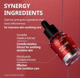 Hand holding the Azelic A1 calming ampoule 30ml bottle showing compact size.