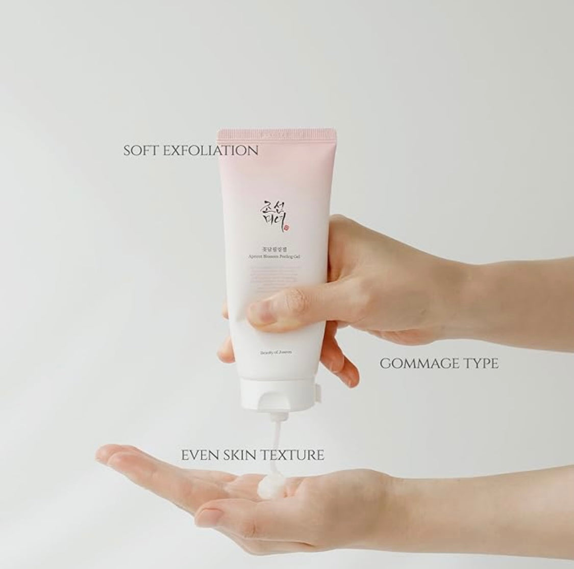 Product packaging for Beauty of Joseon Apricot Blossom Peeling Gel — clear ingredient and usage info on box
