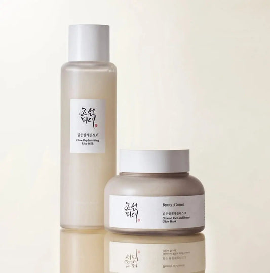 Beauty of Joseon Glow Charging Rice Duo Set – Rice Milk Toner and Honey Glow Mask for radiant Korean skincare
