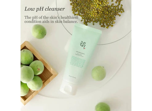 How to use the Beauty of Joseon Green Plum Cleanser — apply a small amount, lather, and rinse for morning and night cleansing