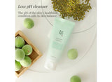How to use the Beauty of Joseon Green Plum Cleanser — apply a small amount, lather, and rinse for morning and night cleansing