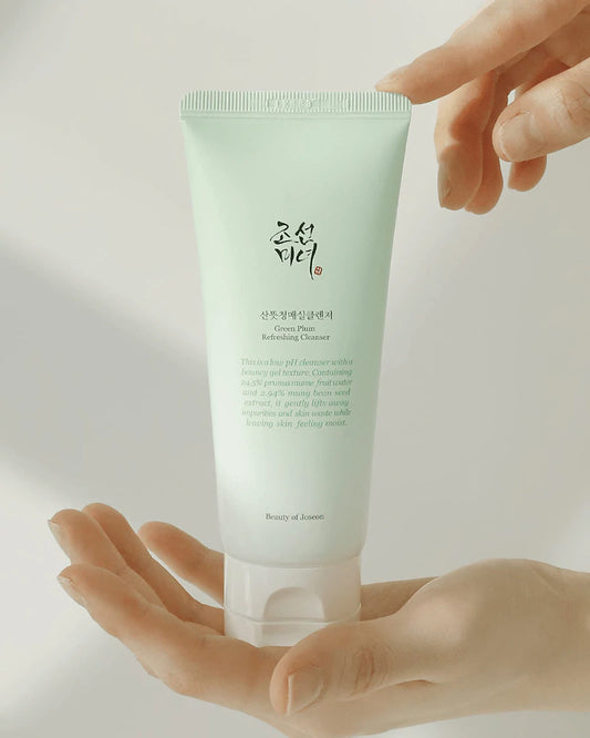 Beauty of Joseon Green Plum Refreshing Cleanser (100ml) — front view of the gel cleanser tube for daily hydration and gentle cleansing