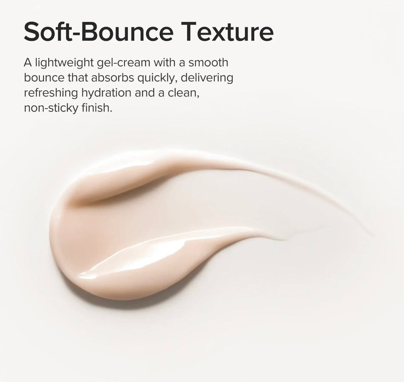 Close up texture of the Beauty of Joseon Revive Firming moisturizer showing the lightweight gel-cream consistency on a spatula.