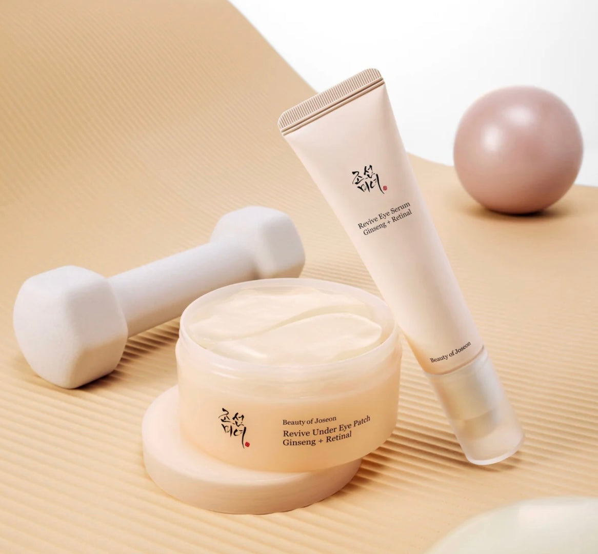 Front and back of the Beauty of Joseon Revive Under Eye Patch packaging