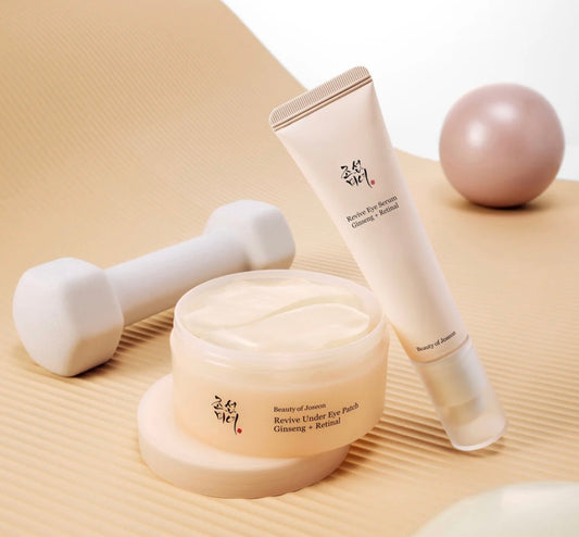 Front and back of the Beauty of Joseon Revive Under Eye Patch packaging