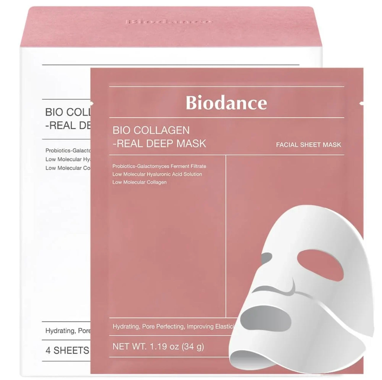 Box of Biodance Bio Collagen Real Deep Mask on a marble surface