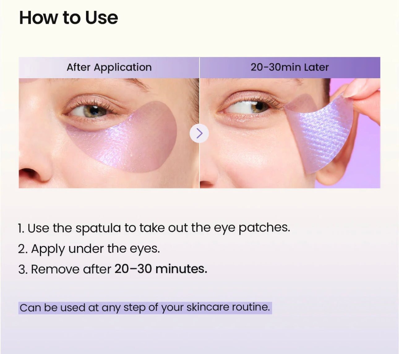 Detailed texture of Biodance Caviar PDRN Eye Patches showing the smooth hydrogel material infused with caviar extract.