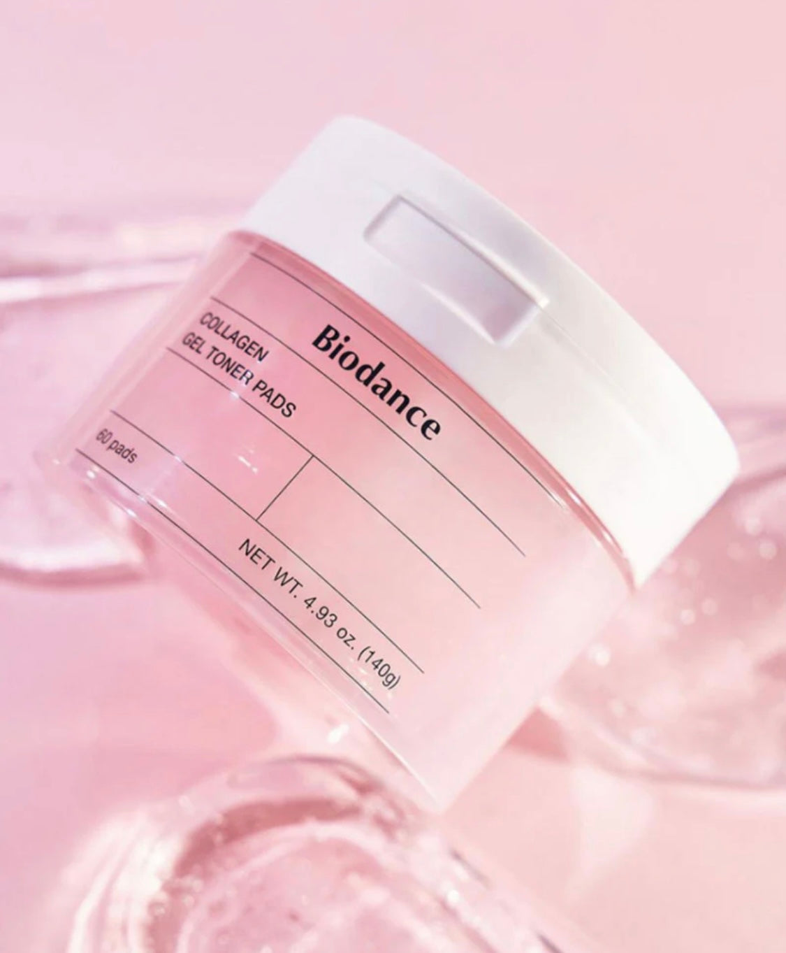 Box packaging of Biodance Collagen Gel Toner Pads for retail display