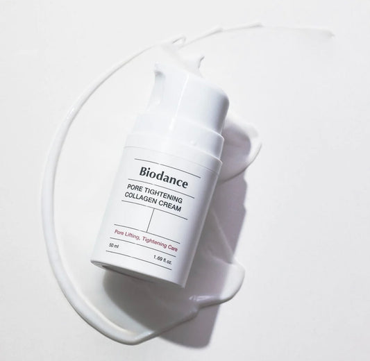Front view of Biodance Pore Tightening Collagen Cream Pump Bottle