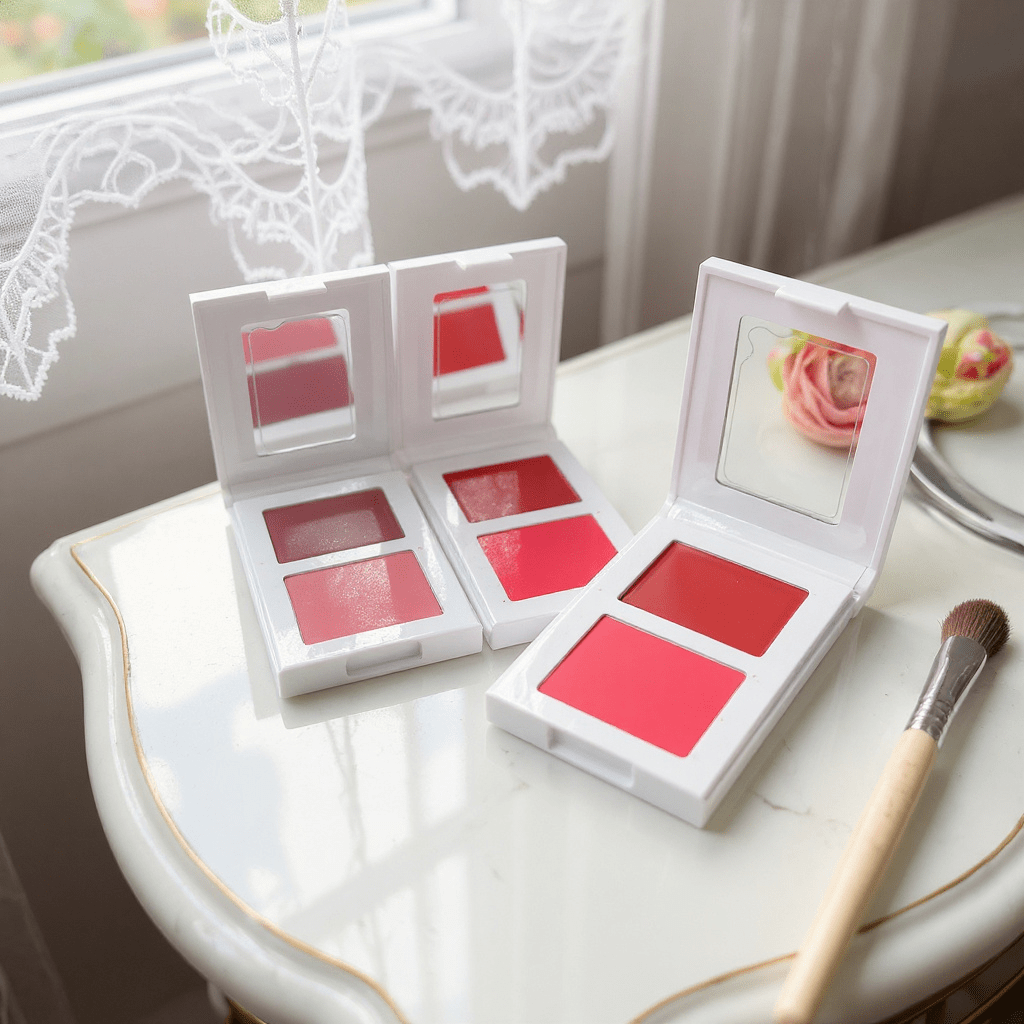 Blush Double pigmenté crémeux et poudre – FencyGrace | Maquillage Végan & Naturel