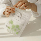 The BOJ Centella Asiatica Calming Mask sheet unfolded, ready to apply.