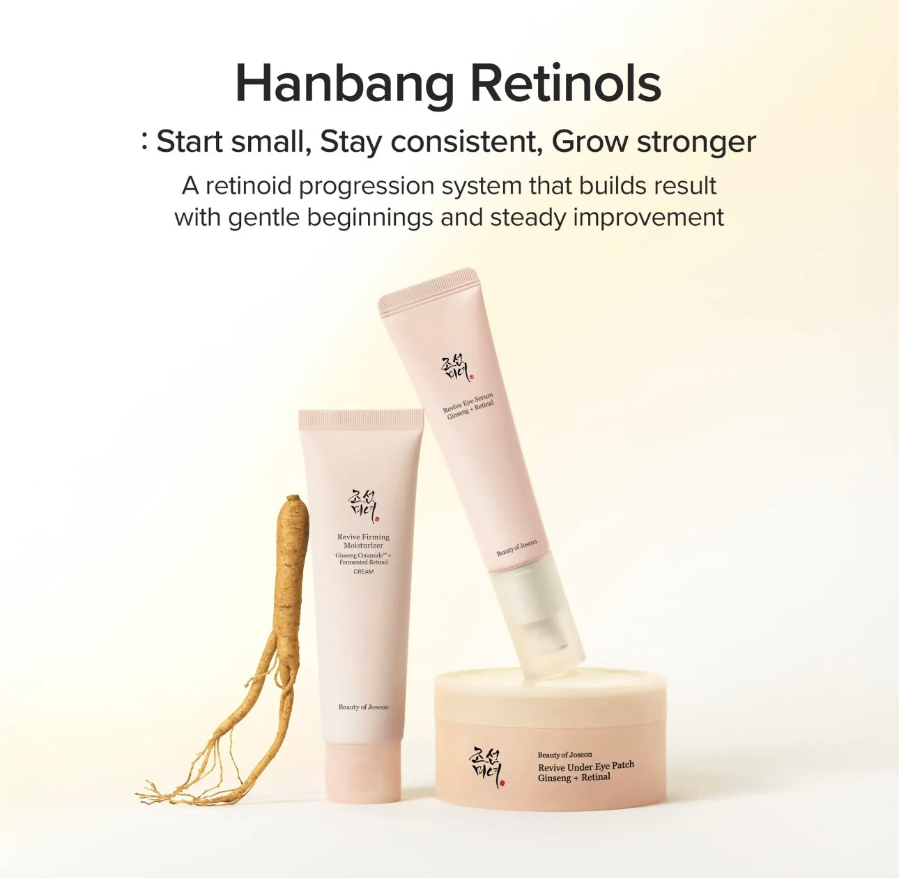 BOJ Revive Firming moisturizer angled view showing the minimalist white and gold tube design.