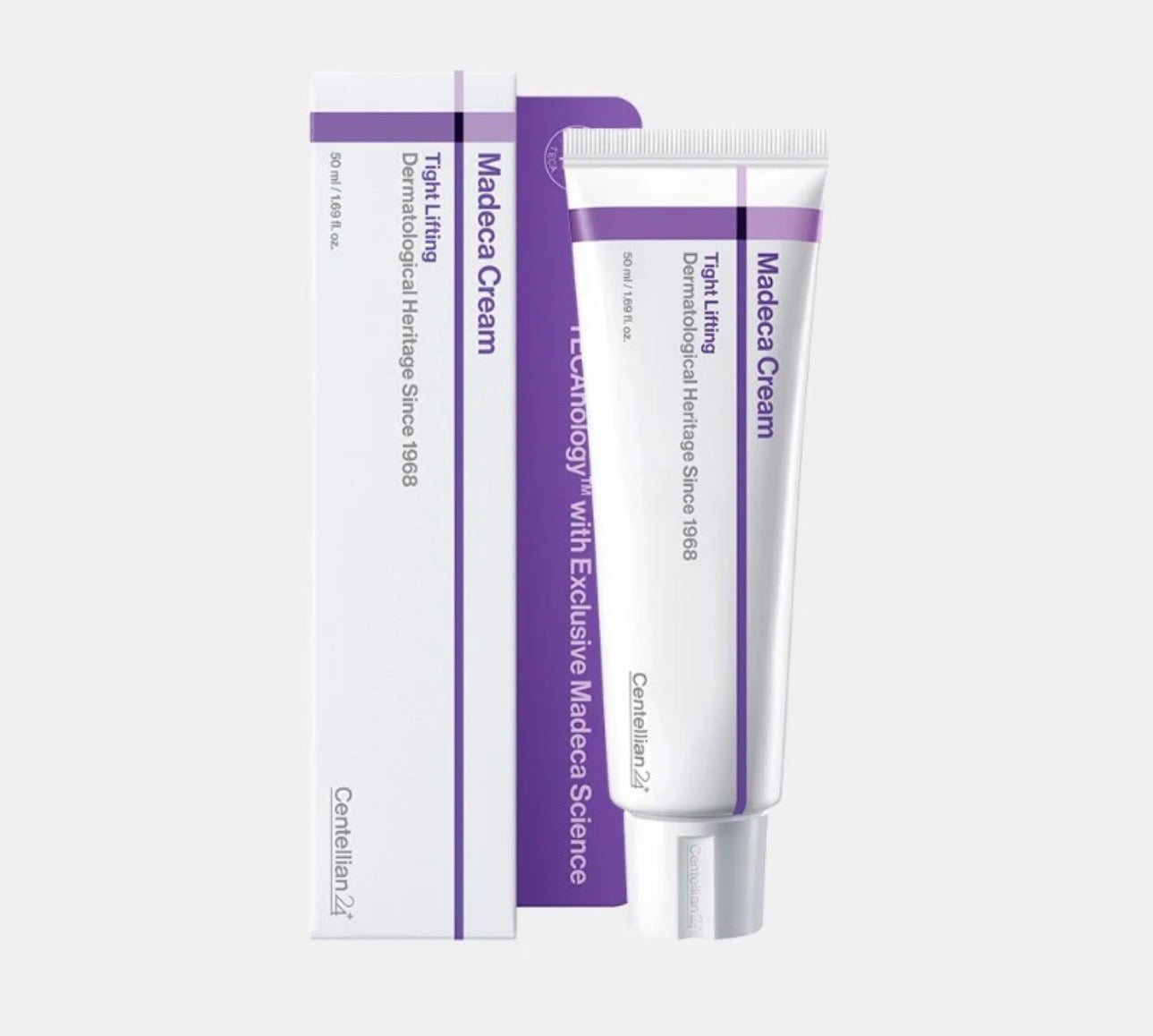 Front view of Centellian24 Madeca Cream Tight Lifting 50ml jar, a centella-based firming and lifting face cream.