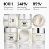 Diagram showing how ceramic cream strengthens the skin barrier with TIRTIR formula.